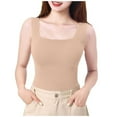 thumbnail image 2 of Ailaofu Women's Square Neck Lined Tank Tops Cute Summer Tops Slim Fit Basic Sleeveless Shirts, 2 of 7