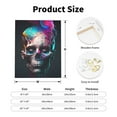 thumbnail image 2 of Sikiie Modern Abstract Colorful Skull B Print Canvas Decorative Hanging Painting, Anti-shrinkage Hanging Frame, Suitable for Home, Office Wall Decorations, 2 of 6