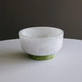 thumbnail image 2 of Beatriz Ball RESIN Rio Small Bowl with Base - White and Green, 2 of 4