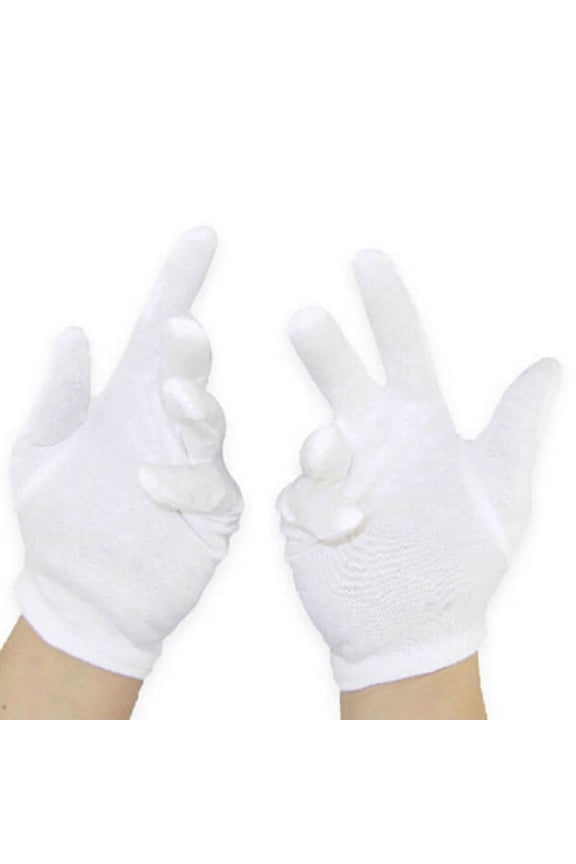 Solid Color Coin Jewelry Silver Inspection Cotton Lisle Soft Protective Gloves