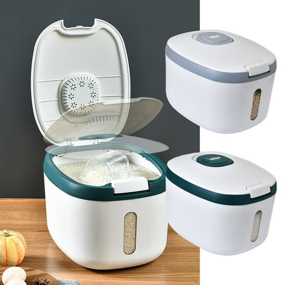 Vaidha Airtight Rice Dispenser 閿涘瓔over Rice Bucket For Cereal Grain Flour Rice Beans Pet Food CountertopLarge Rice Storage Container With Lid, Proof Househ