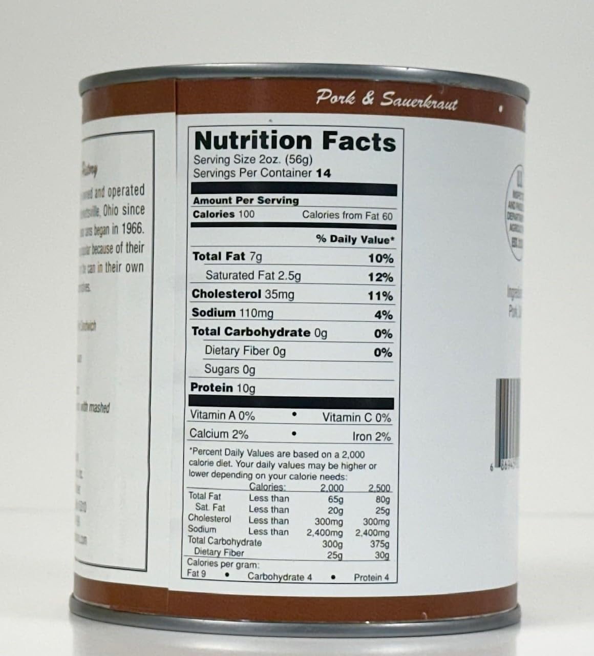 Werling & Sons Canned Pork 28 oz – Fully Cooked & Ready to Eat | Premium Shelf-Stable Canned Meat | Ideal for Emergency Food Supply, Camping, Prepping & Quick Meals | Made in USA | 5-Year Shelf Life