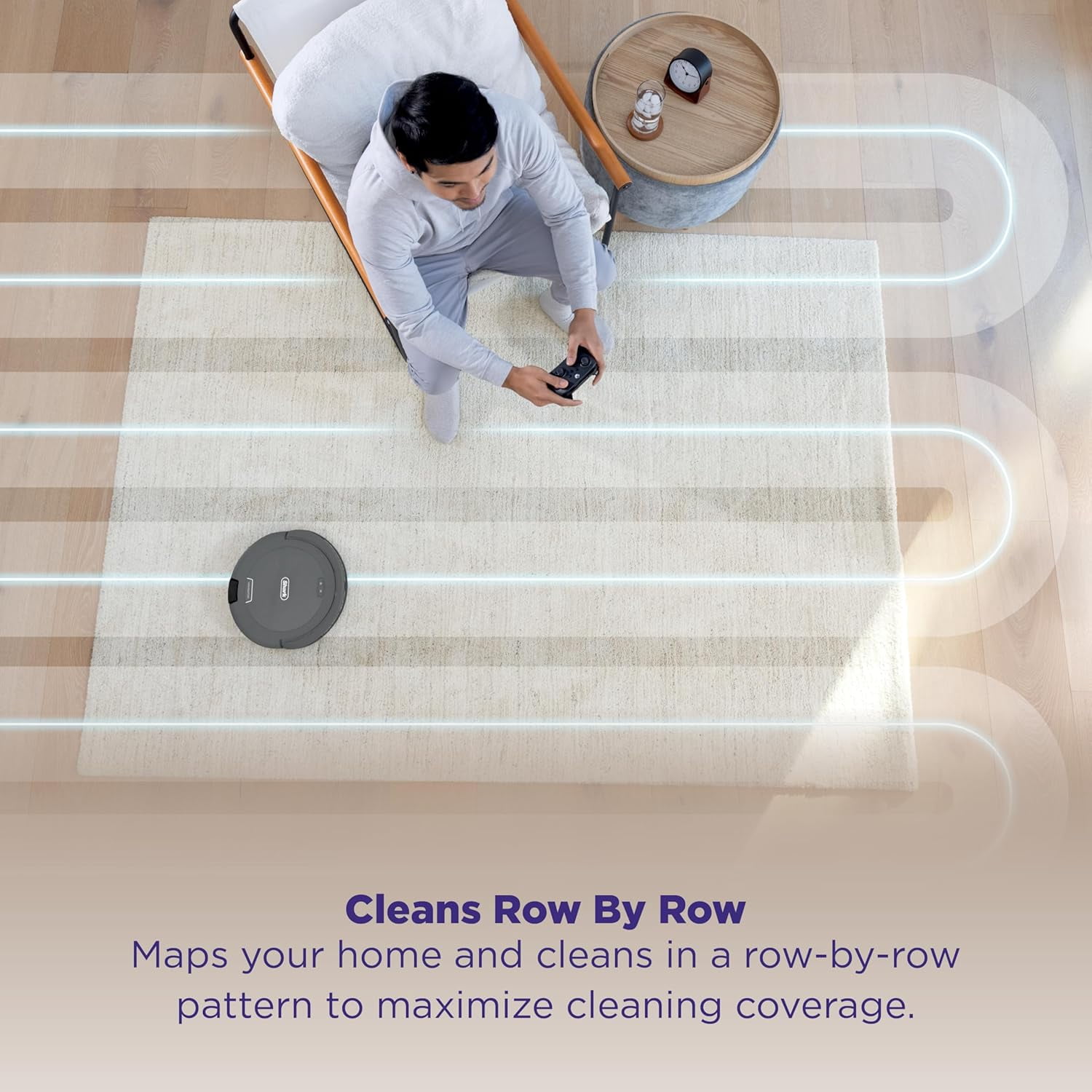 SHARK NAVIGATOR ROBOT VACUUM WITH SMARTPATH AND SELF-CLEANING, RV2110 - GREY