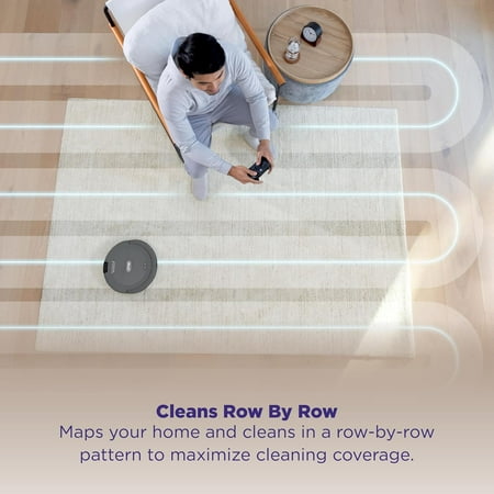 Shark - Navigator Robot Vacuum with SmartPath Navigation and Self-Cleaning Brushroll - Steel Grey