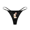thumbnail image 1 of Sexy G-String Thongs for Women Cotton Panties T-back Tangas Rabbit Pattern Sticker Low Rise Underwear, 1 of 3