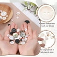 thumbnail image 3 of Uxcell 10Pcs Round Natural Shell Buttons,25mm 2 Holes Mother of Pearl Craft Seashell Sewing Buttons for Clothes Shirts Dresses Sewing DIY Craft Making, White, 3 of 6