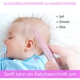thumbnail image 5 of Recortador de cejas eléctrico para rostro y cuerpo, afeitadora, recortador de labios, bigote y mentón con peine, funciona a pilas, oro rosa., 5 of 5