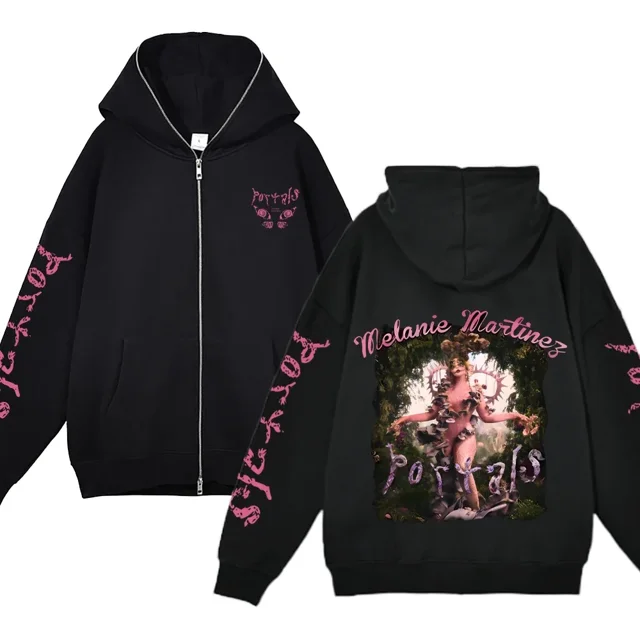 Chaqueta con cremallera para mujer, Sudadera con capucha para cantante, ropa de calle con cremallera completa, Y2k