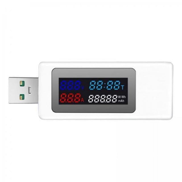 De Corriente Del Probador De Voltaje 2xUSB Con Pantalla Para Cargador De Teléfonos