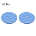 thumbnail image 3 of Uxcell 50Pcs 36L Sewing Buttons 7/8"(23mm) Resin Round Flat 4-Hole Craft Buttons for Sewing Clothing DIY, Light Blue, 3 of 5