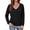 Black, variant on MOYIKO Color Block Sweatshirts for Women V Neck Long Sleeve Shirts Fashion Tops Pullover Sweatshirts Fall Outfits