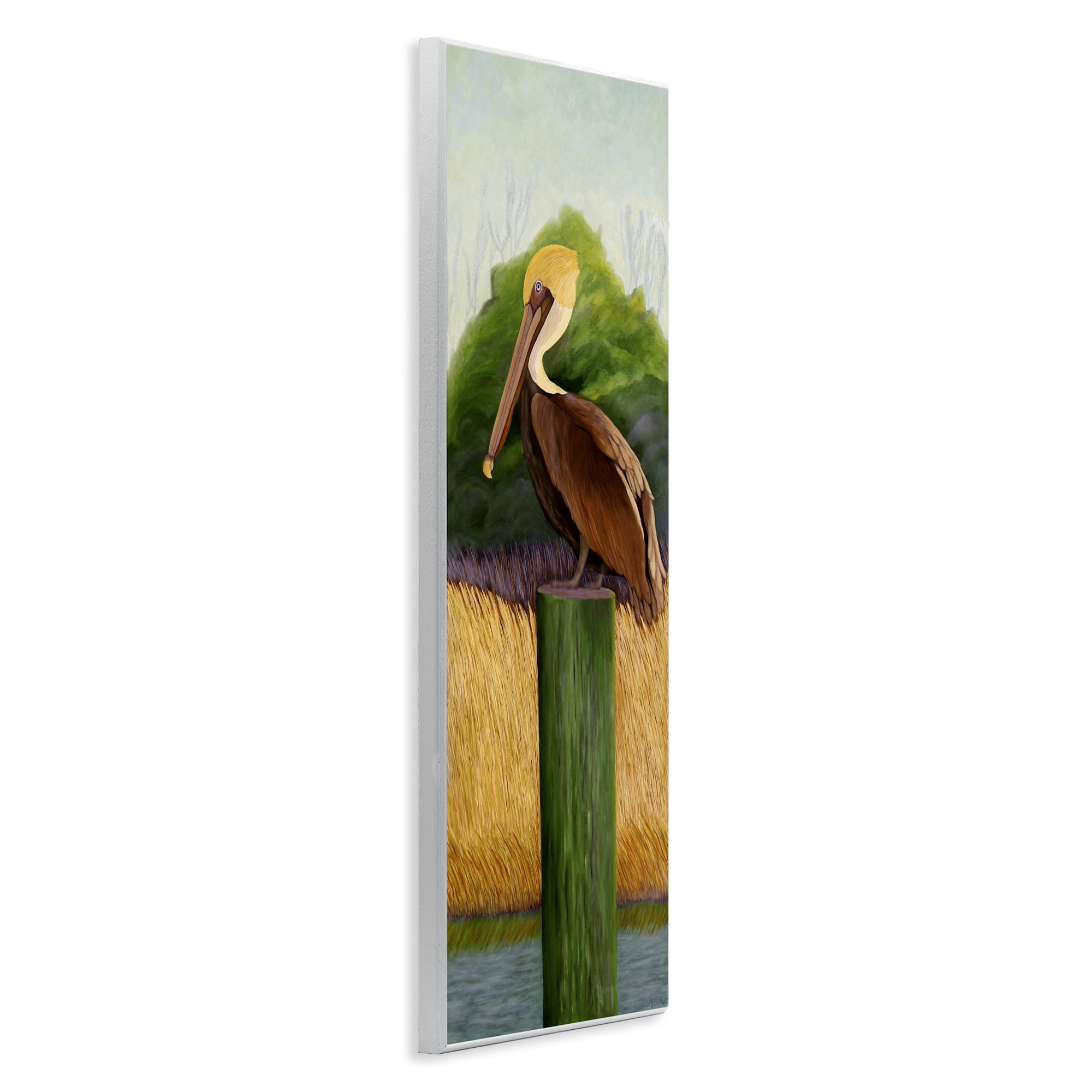 Stupell Industries Perched Blue Eyed Pelican Wall Plaque Art, design by Barbara Fallenbaum