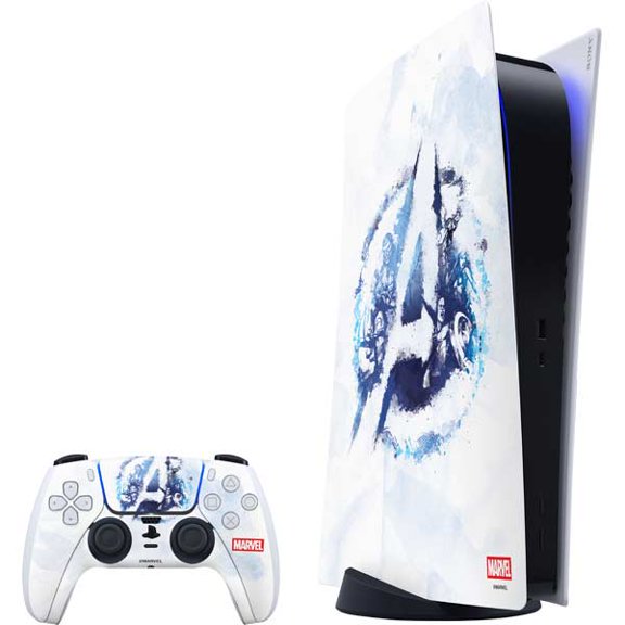 Skinit Marvel Avengers Blue Logo PS5 Digital Edition Bundle Skin
