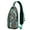 Greenish-blue-1, variant on Artistic Bear Pattern Sling Backpack, Lightweight Crossbody Daypack with Cute Polar and Brown Bear Cartoon Print, Winter Forest Hunting Wild Design, Aesthetic Anti-theft Travel Bag for Outdoor, Gym