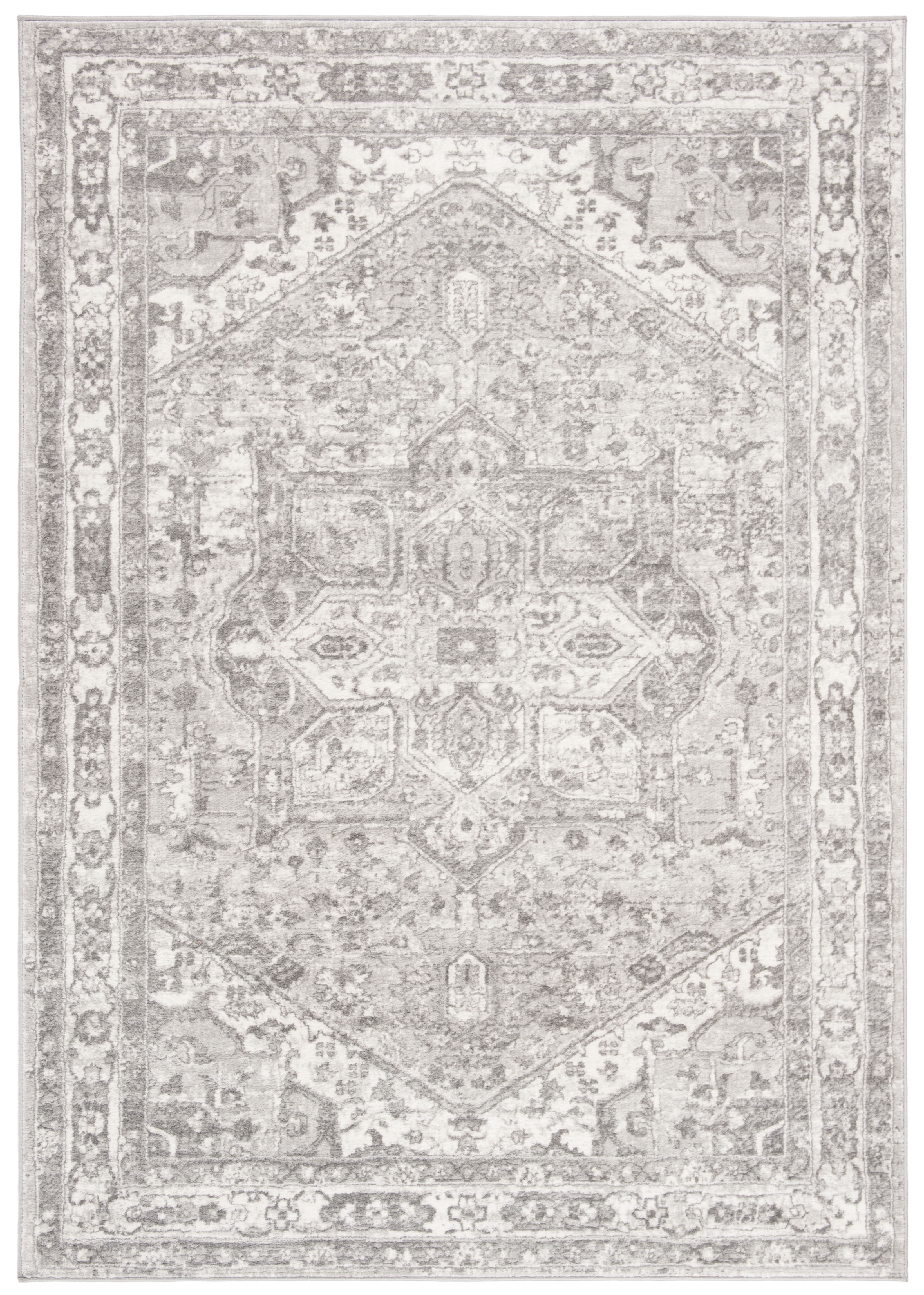 SAFAVIEH Brentwood Ezra Oriental Area Rug, Cream/Gray, 6' x 9'