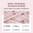 thumbnail image 6 of Mary Maxim Alpaca Yarn Medium Worsted Weight Pink Tweed Yarn 262 Yards, Rose Quarts, 6 of 7