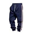 thumbnail image 3 of Ceisia Men Solid Color Loose Casual Pants Elastic Waist Drawstring Sports Gift Work Trousers, 3 of 9