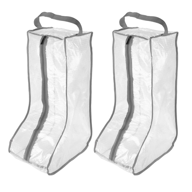 Unique Bargains Boots Storage Bag, Dust Proof Boots Protector Bag for Home Travel, Gray 2 Pack