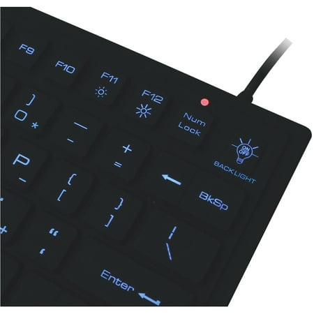 SIIG Industrial/Medical Grade Washable Backlit Keyboard with Pointing Device - keyboard