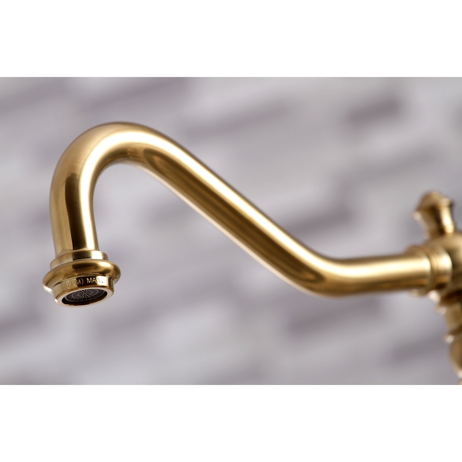 Kingston Brass KS3277ALBS Kitchen Faucet with Side Sprayer, Brushed Brass