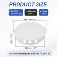 thumbnail image 2 of Uxcell Plastic Hole Plugs, Flush Type Round Plug Snap in Locking Covers White 50mm/2", 2 of 7