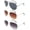 3 Pack Gold, Gunmetal & Silver, variant on - 3 Pack Classic Aviator Sunglasses Flash Full Mirror lenses Metal Frame for Men Women UV Protection
