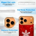 thumbnail image 6 of Case For Apple iPhone Air / 17 Pro / 17 Pro Max Series Case, Slim Thin Transparent Flexible Clear TPU Shockproof Phone Case For iPhone 17 Series, Christmas Snowflakes Red (5), 6 of 6