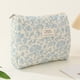 thumbnail image 4 of Bolsa de maquillaje Floral para mujer bolsa de maquillaje acolchada suave bolsa de aseo Floral de algodón 2 uds., 4 of 9