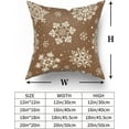 thumbnail image 6 of Brwon Snowflakes Christmas Pillow Covers 20x20 Set of 2 Xmas Snow Holiday Decoration Print Decorative Outdoor Pillowcases Seasonal Winter Gift Farmhouse Throw Cushion Case Decor for Couch Sofa Bed, 6 of 6