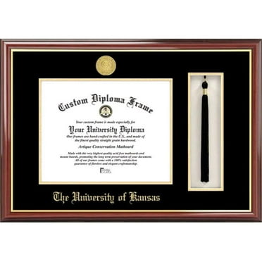 Campus Image KS999PMHGT University of Kansas Tassel Box and Diploma Frame