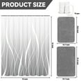 thumbnail image 5 of FRAMICS 15-Piece Ombre Gray Shower Curtain Sets with Rugs, Waterproof Fabric Striped Gradient Bathroom Sets, 72" x 72", 5 of 10