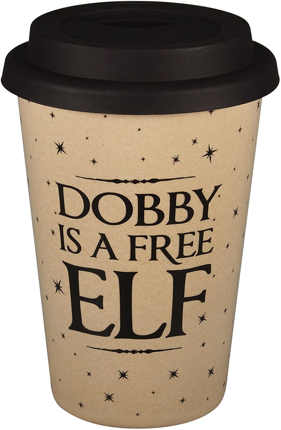 OFFICIAL HARRY POTTER HUSKUP ECO FRIENDLY DOBBY FREE ELF TRAVEL COFFEE MUG CUP 