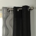thumbnail image 4 of Lanco Black Silver Curtain, Grommet Light Filtering Window Curtains for Bedroom , 2 Panels, 37Wx84L , Jacquard Curtains, 4 of 5