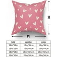 thumbnail image 3 of Pink Valentines Pillow Covers 16x16 Set of 2 Valentine'' Day Pink Love Heart Holiday Decorative Throw Pillows Romantic Valentine Themed Gifts Pillowcase Cotton Square Cushion Cover for Couch Bed Soft, 3 of 6