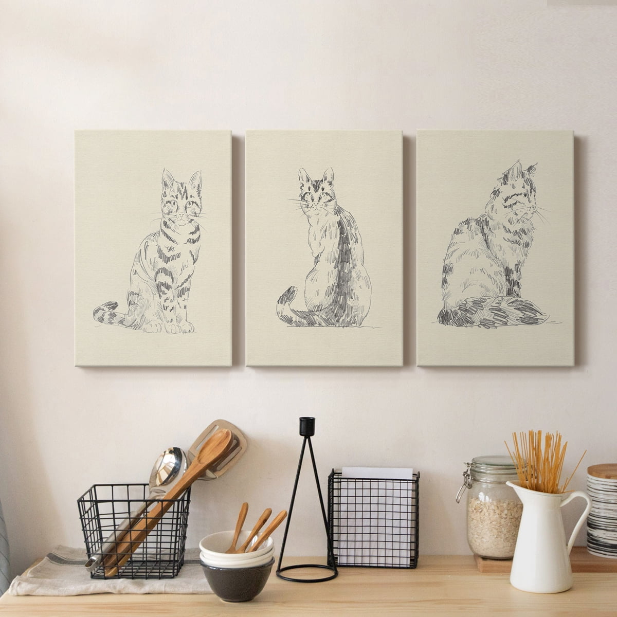 House Cat IV Premium Gallery Wrapped Canvas - Ready to Hang - 18 x 27 Each