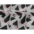 thumbnail image 4 of oneOone Viscose Jersey White Fabric Geometric & Rose Floral Fabric For Sewing Printed Craft Fabric By The Yard 60 Inch Wide, 4 of 5