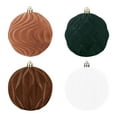 thumbnail image 2 of WEGFTDUOP 4 Pcs Velvet Christmas Balls Flocked Christmas Tree Ornaments Plastic Balls Xmas Decorative Hanging Ornaments Christmas Tree Decoration 2.4 Inch, 2 of 6