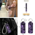 thumbnail image 6 of Yuyamidu Camo Hunting Car Seat Covers Set of 12 Purple Wood Steering Wheel Cover Seatbelt Cushion Pad Cup Holder Chapstick Sleeve Keychain Wrist Strap Key Chain Car Accessories, 6 of 6