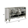 thumbnail image 4 of Benjara Dresser with Crystal Knobs and Mirror Panels, Silver, 4 of 5
