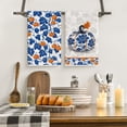 thumbnail image 2 of Sm:)e Blue Maple Leaves Pumpin Fall Kitchen Dish Towels Set of 2, Soft & Absorbent Washcloth 18x26 Inch, 2 of 6