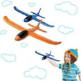 thumbnail image 5 of MALLMALL6 2Pcs 13.5Inch Manual Throwing Foam Airplane, Blue and Orange, 5 of 7