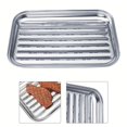 thumbnail image 4 of Mosiee Grill Tray Bbq Plate Rustproof Safe Silver 280G 34X 24X 3 Cm Barbecook, 4 of 5