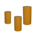 thumbnail image 3 of 3 soportes de pedestal cilíndricos para tartas, soportes cilíndricos para mesa de tartas, mesa de postres de metal, mesas cilíndricas para ceremonias Oro, 3 of 10