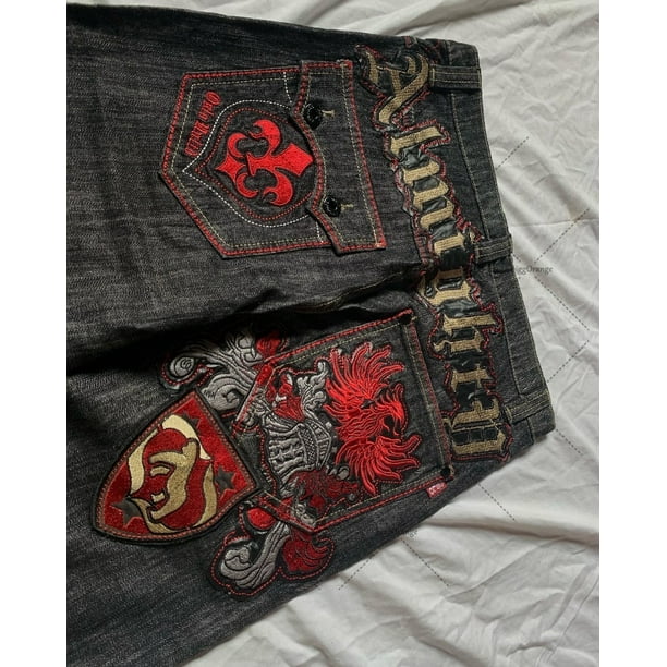 Pantalones bordados hombre new arrivals