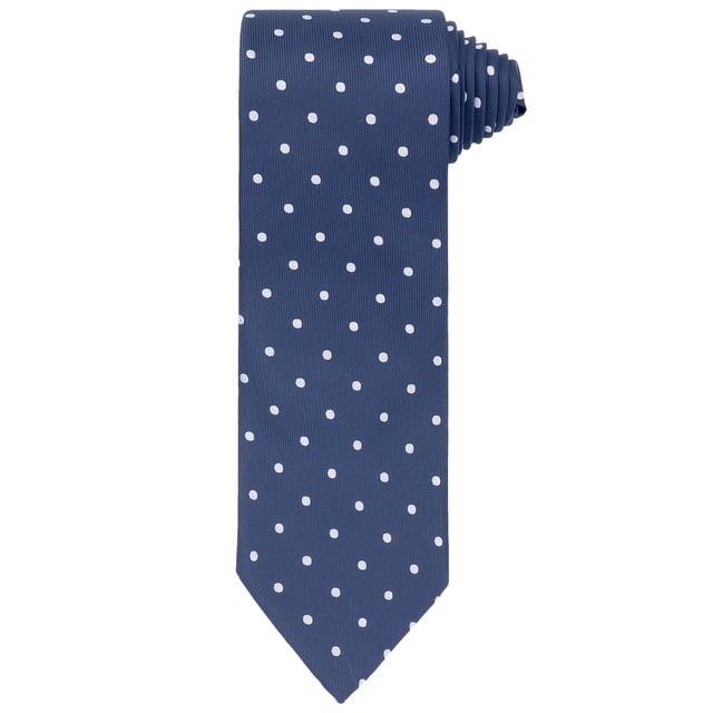 Corbatas de puntos para hombres INSPIRE CHIC para el Día del Padre, corbata autoajustable de 3.1" de ancho, corbata de satén para bodas, clásica, azul oscuro, talla única
