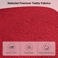 thumbnail image 6 of Wiilayok Swivel Barrel Chair, Teddy Upholstered Accent Armchairs Comfy 360° Swivel Lounge Sofa Armchair for Living Room Bedroom Reading,Red, 6 of 8