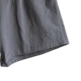 thumbnail image 5 of PIWHJQK Women Cotton and Linen Shorts Women's Solid High Waist Loose 5 Inch Cotton Linen Shorts Slim Look Bottoms, 5 of 5