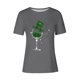 thumbnail image 4 of Mujeres Manga Corta de Verano Tops Impreso Sudadera Casual, Cuello Redondo Blusa Ligera para la Primavera Y el Verano, 4 of 4