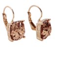 thumbnail image 5 of Faceted Square Glitter Dangle Earrings Cushion Cut Statement Lever-Back Drop Dangles .45" by Humble Chic NY, Rose Gold-Tone Glitter - Lever Back, Pink, 5 of 6