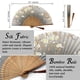 thumbnail image 2 of Abanico de mano OmyTea plegable de seda de bambú para mujer Gray Sakura, 2 of 7
